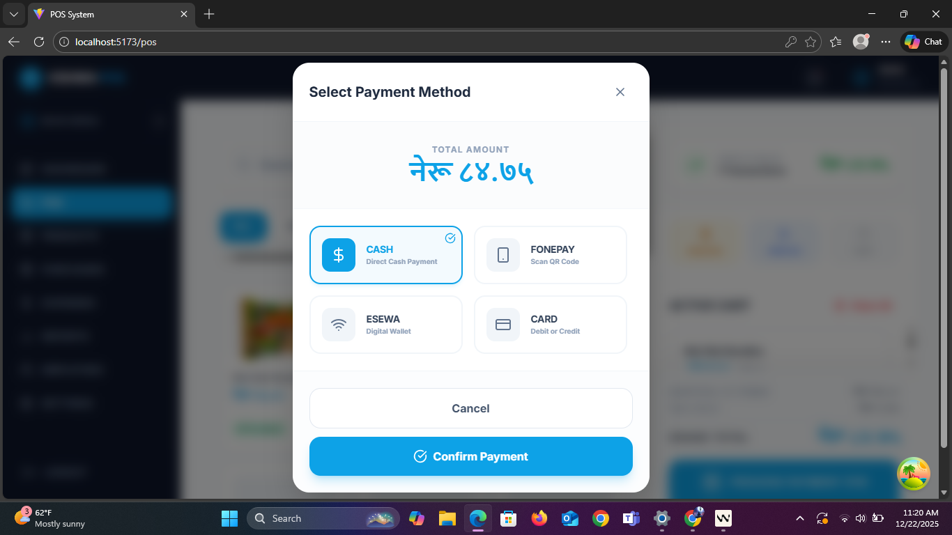 Vishma Inventory Management Page