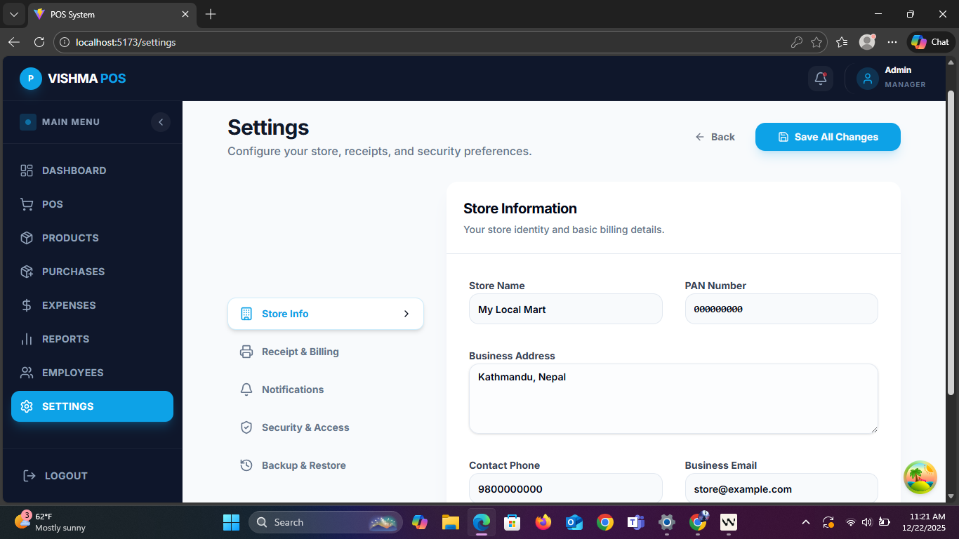 Vishma User Role Management